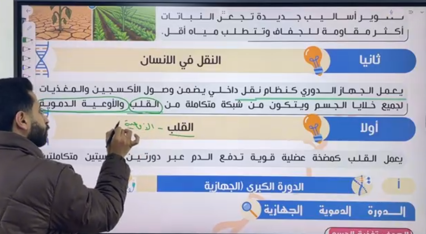 اولي ثانوي علوم متكامله /شرح النقل في الإنسان الدرس التاني (الجزء الثاني)