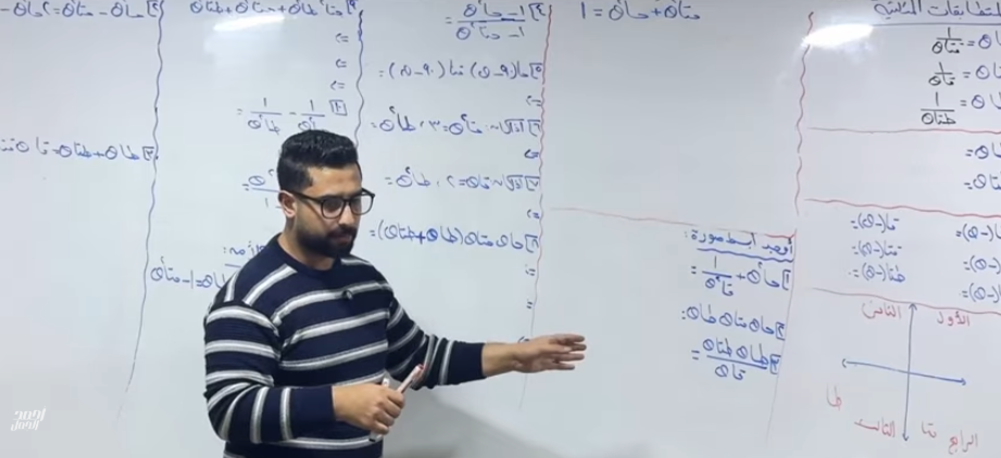 دورة جديدةالصف الاول الثانوي /حساب مثلثات /الدرس الاول/المتطابقات المثلثية/(الجزء الاول)